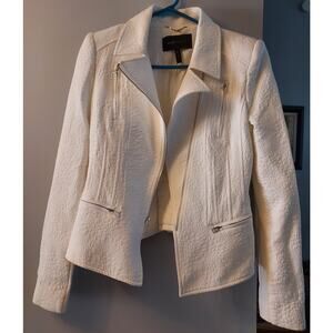 BCBGMAXAZRIA Gardenia Jacket, White, Small